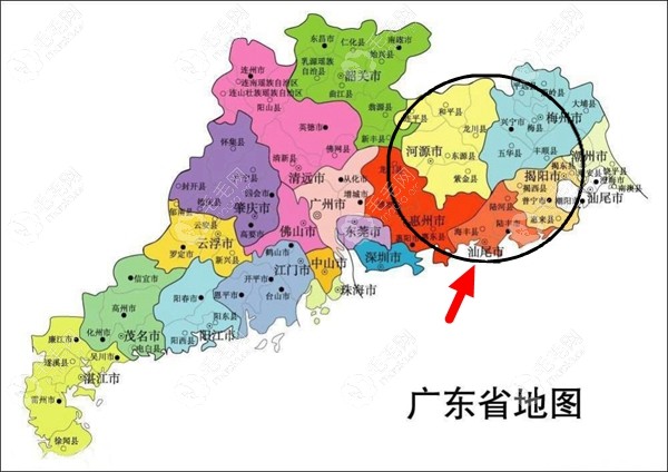 广东汕尾地图位置图片