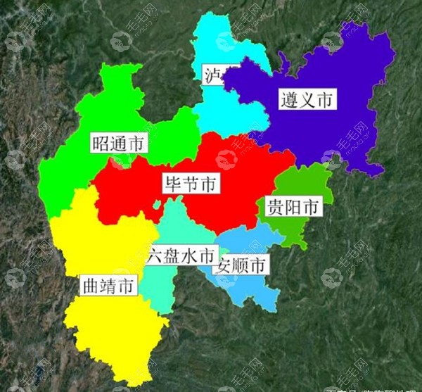 毕节市地区详细分布图